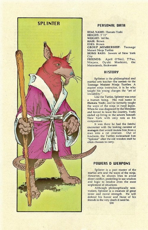 Rodent Mimicry-Splinter-TMNT Mutant Universe Sourcebook #2