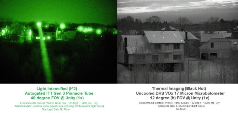 Vision (infrared)–Light Intensified vs Thermal Imaging