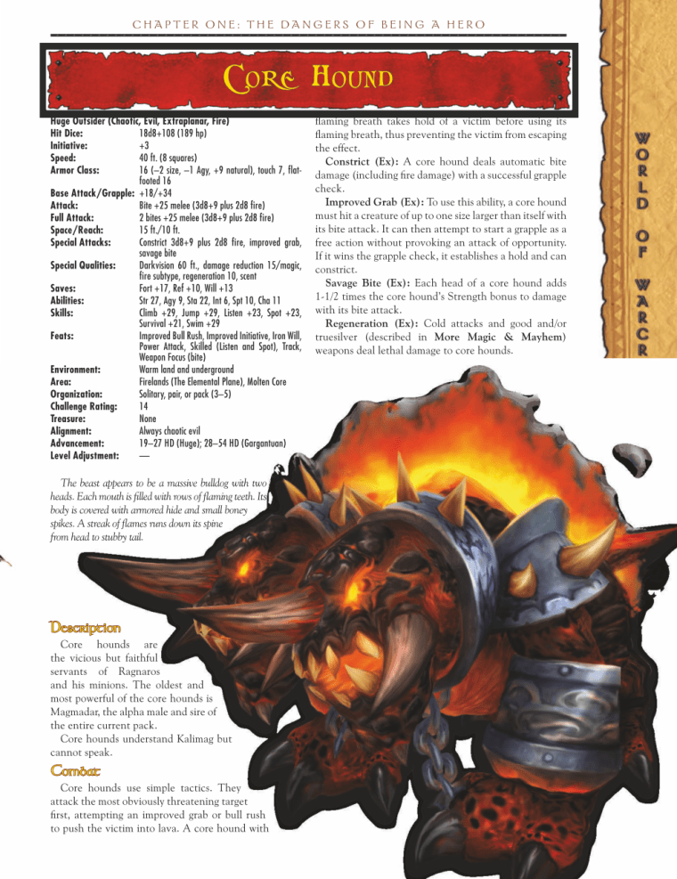 Appendages (head)-WOW-Core Hound-World of Warcraft Monster Guide