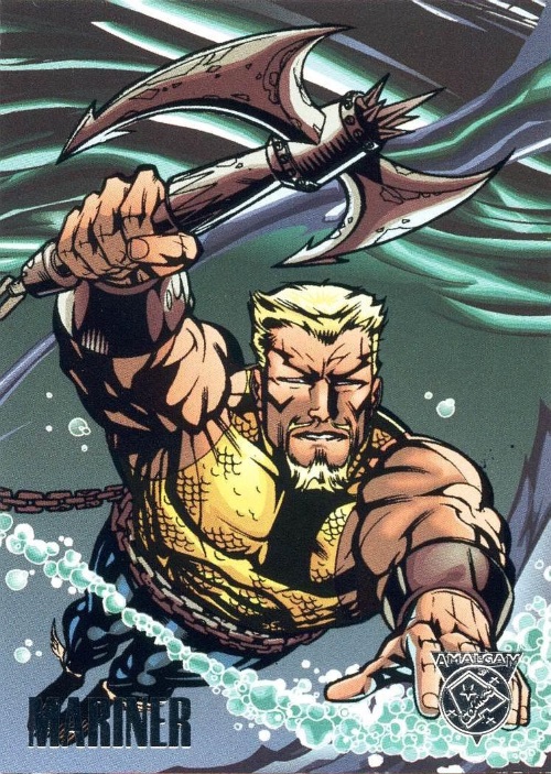 Merging (universes)-Aqua-Mariner-Amalgam trading cards