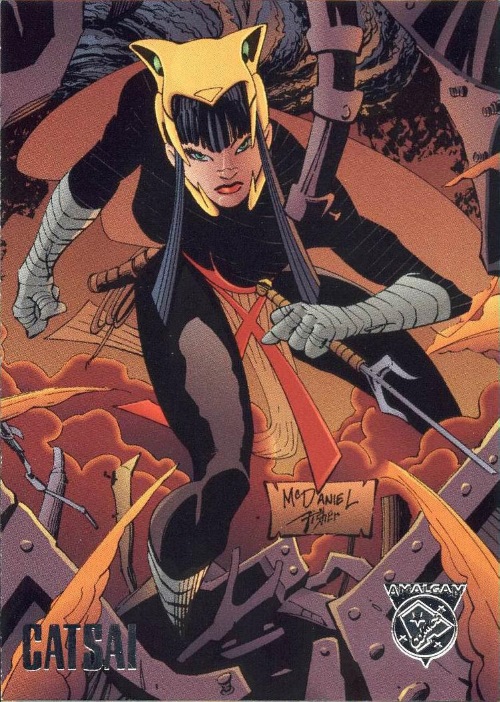 Merging (universes)-Catsai-Amalgam trading cards