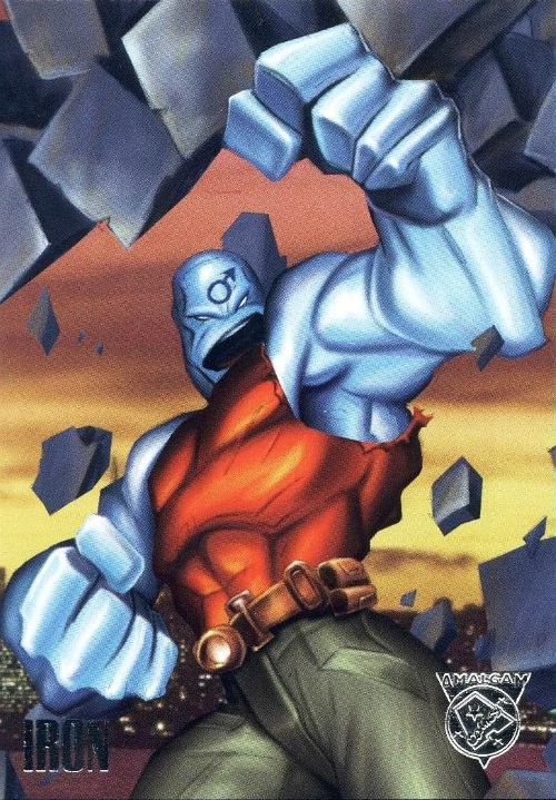 Merging (universes)-Iron-Amalgam trading cards