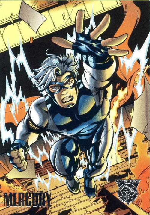Merging (universes)-Mercury-Amalgam trading cards