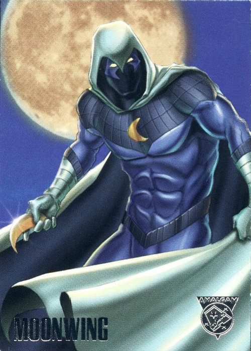 Merging (universes)-Moonwing-Amalgam trading cards