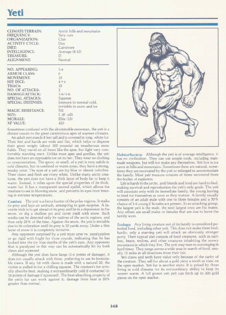 primate-mimicry-dd-yeti-tsr-2140a-monstrous-manual