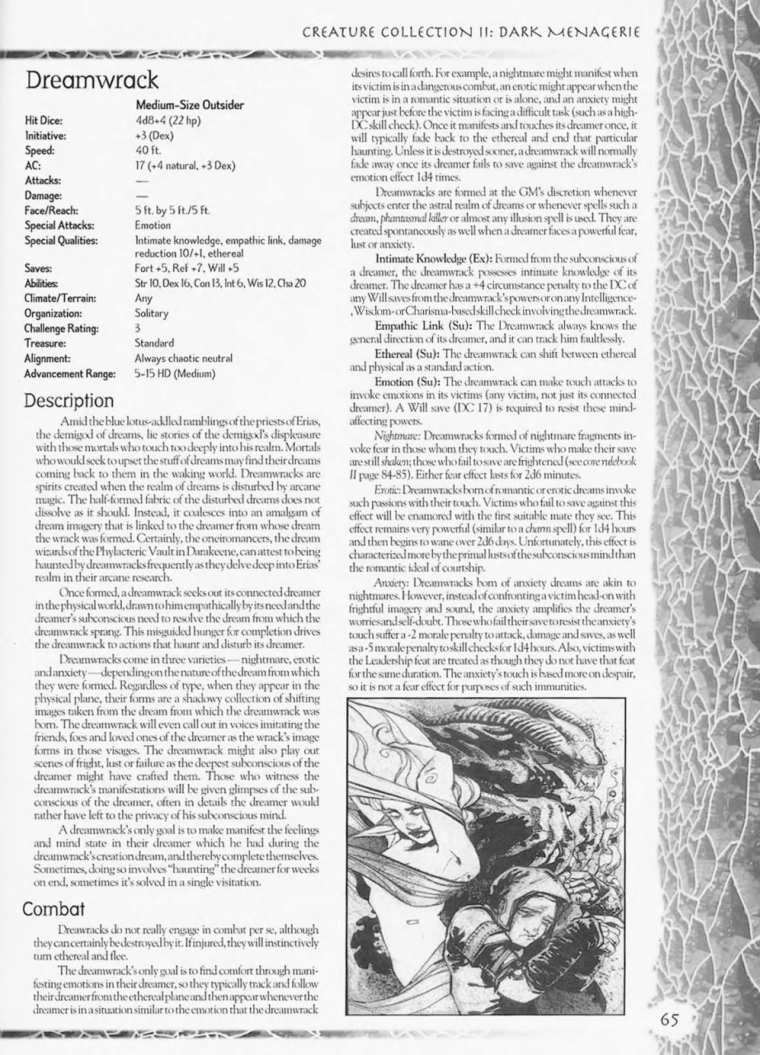 Dream Mimicry-Dreamwrack-Creature Collection II. Dark Menagerie