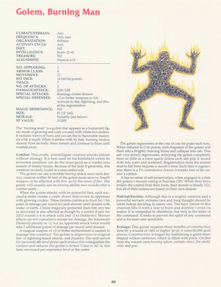 golem-mimicry-dd-burning-man-golem-tsr-2158-monstrous-compendium-annual-volume-2