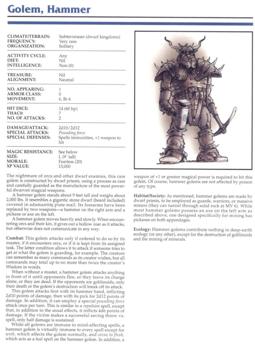 golem-mimicry-hammer-golem-tsr-2145-monstrous-compendium-annual-volume-1