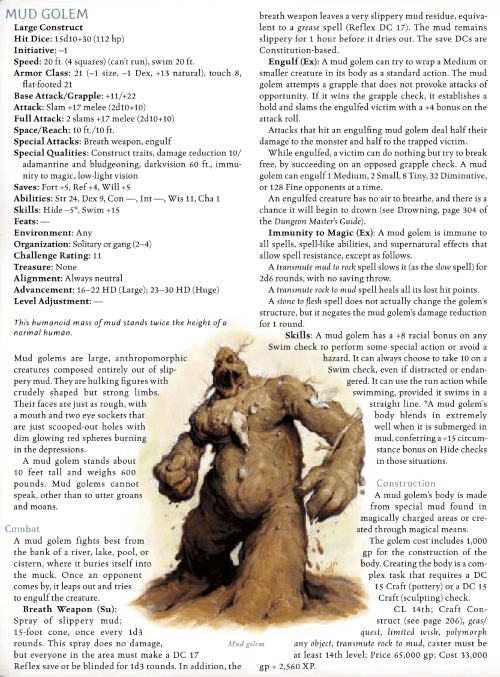 golem-mimicry-mud-golem-dd-3-5-monster-manual-iii