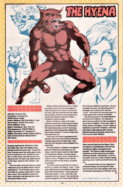 Hyena Mimicry-DC-The Hyena-DC Who's Who #10 (1985)