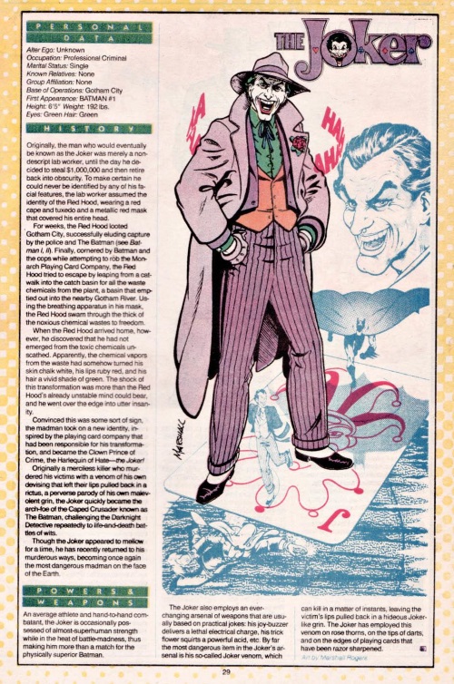 Insanity Manipulation (self)-Joker-DC Who's Who #11 (1986)
