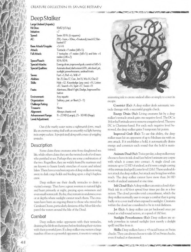 Life Force Manipulation-D&D-Deep Stalker-Creature Collection III. Savage Bestiary