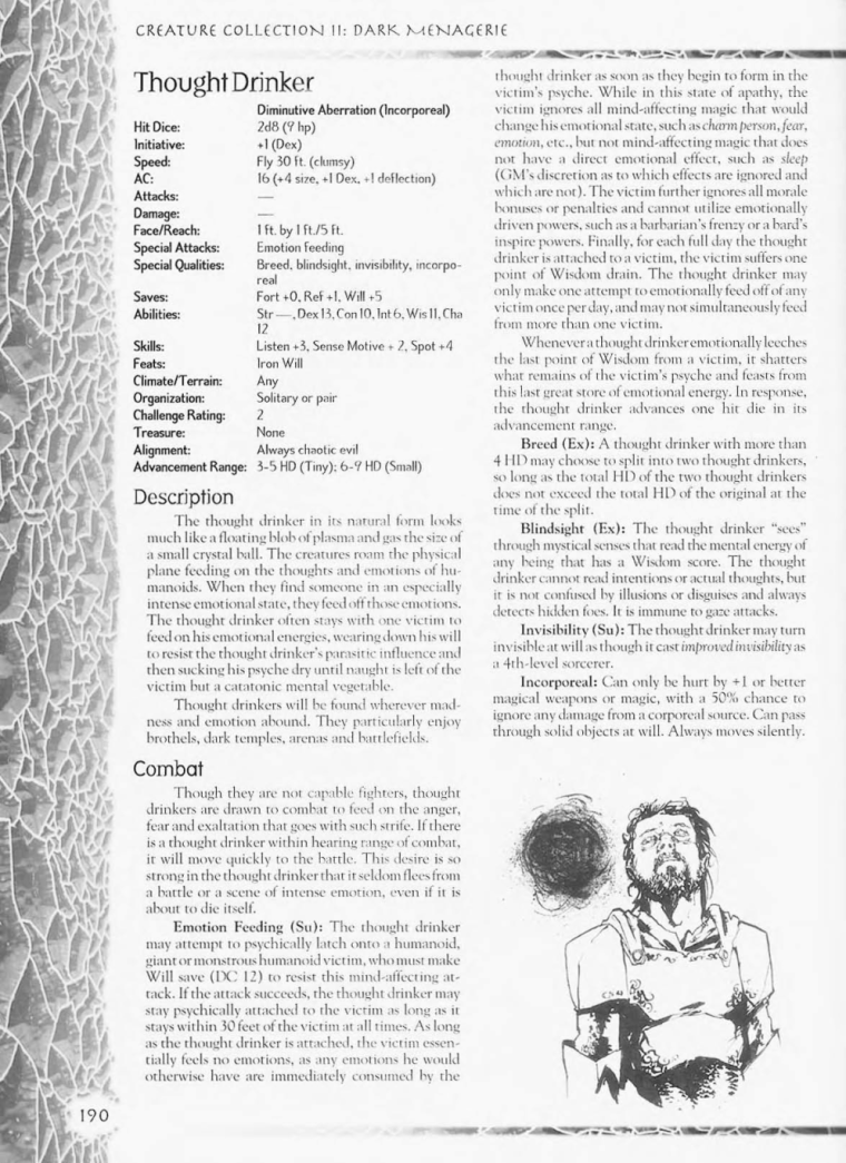 Mind Absorption-Thought Drinkers-Creature Collection II. Dark Menagerie
