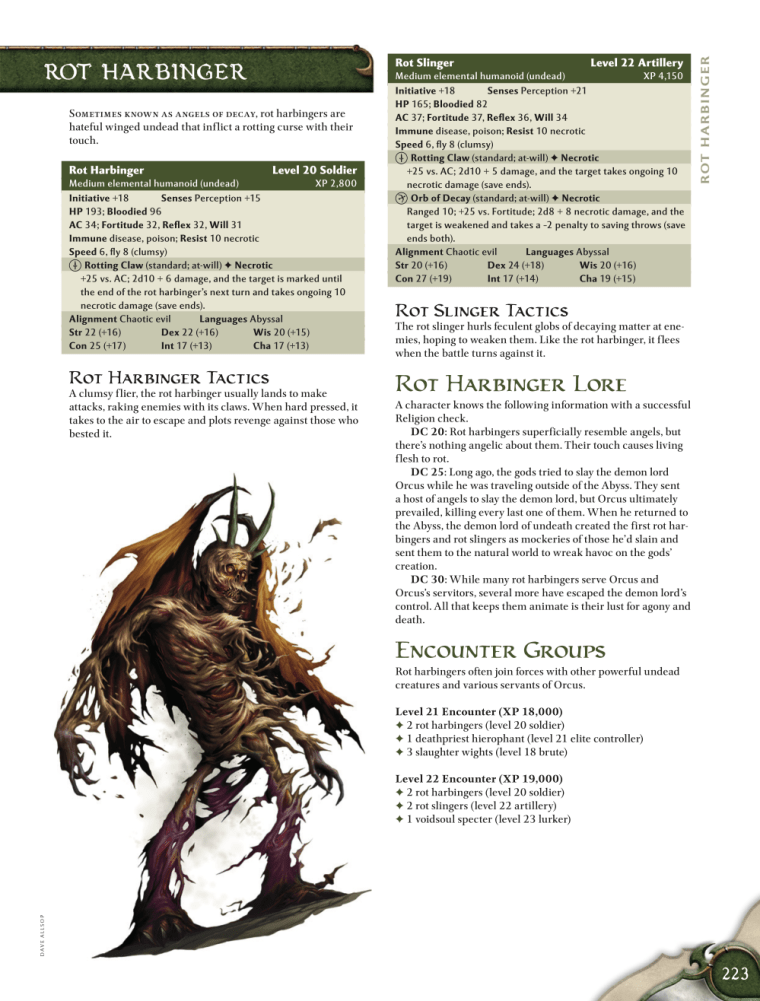 Rot Manipulation-Rot Harbinger-D&D 4th Edition - Monster Manual 1