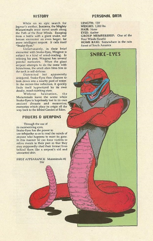 Snake Mimicry-Snake Eyes-TMNT Mutant Universe Sourcebook #2
