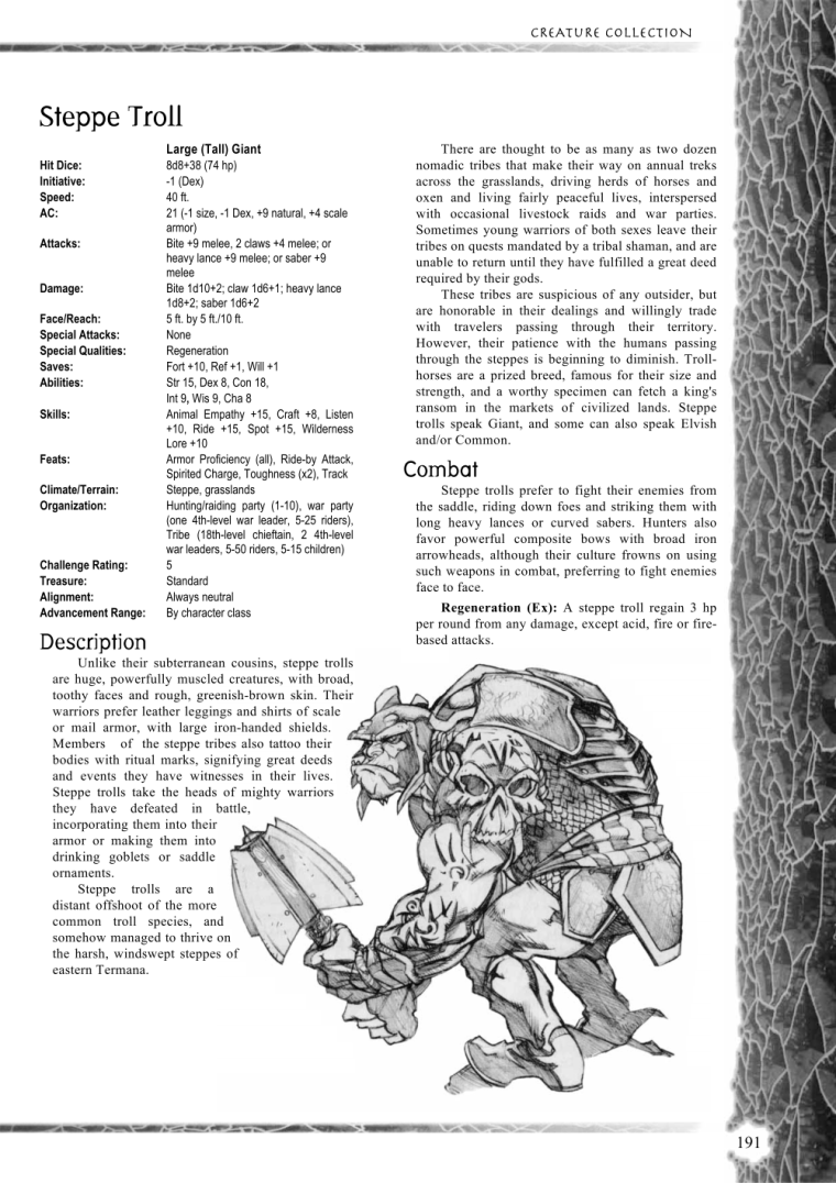 Troll Mimicry-Steppe Troll-Creature Collection I