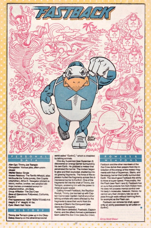 Turtle Mimicry-Fastback-DC Who's Who #7 (1985)