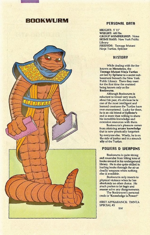 Worm Mimicry-Bookworm-TMNT Mutant Universe Sourcebook #1