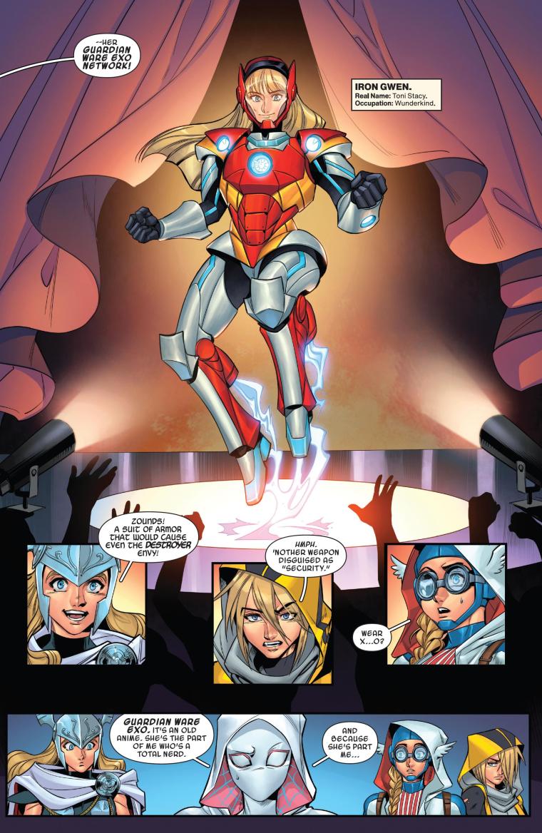 048) Armor (matter)-Toni Stacy is Iron Gwen-Spider-Gwen - Gwenverse #3 (2022) - Page 10